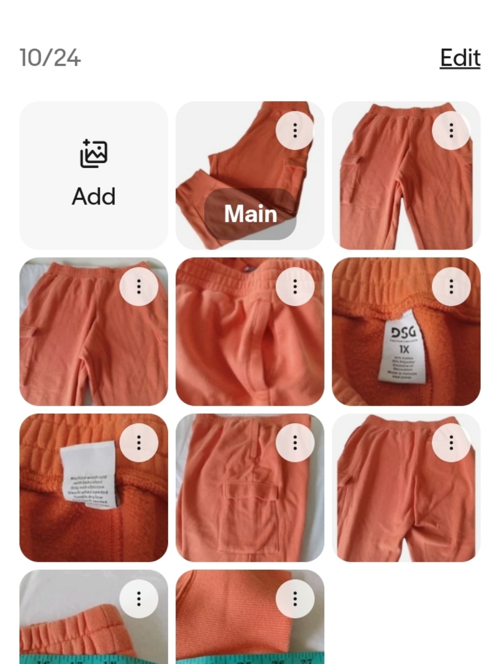 DSG Cargo Jogger Fleece Sweatpants 1X - Picture 9 of 9